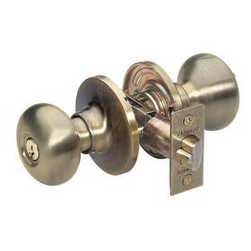 Bc0105ka Master Lock Knob Lockset Biscuit Style Antique Brass