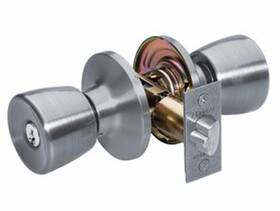 Tuo0115 Master Lock Tulip Door Knob With Satin Nickel