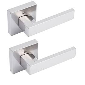Maxecurity 724781963803 Door Lever Dummy Handle 2 Pack Heavy Duty Single Side Square Style For Interior