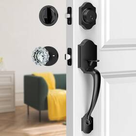 B0dc5ffrbw Maxecurity Black Front Door Handle And Deadbolt Set Classic Lock