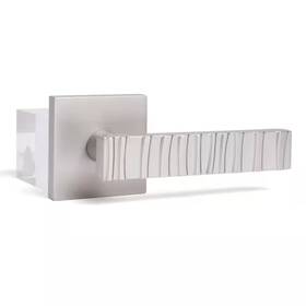 Mcbowery 313101915938 Groove Satin Nickel Double Dummy Modern Door Lever