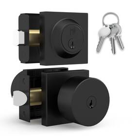 Mega Handles 652569233711 Suana Entry Combo Door Knob And Cylinder Deadbolt Key Heavy Duty Loc