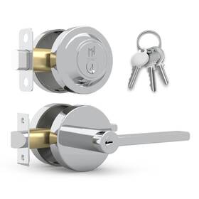 Mega Handles 769293452971 - Ralph Entrance Combo I Door Handle And Single Cylinde