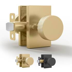 Mega Handles 793087680288 Ribba Privacy Door Handle - 1 Pack Interior Reversible Gold