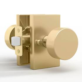 Mega Handles 795847816142 Laura Gold Privacy Door Knob - 1 Pack Reversible Interior Hea Mega Handles 795847816142 Laura Gold Privacy Door Knob - 1 Pack Reversible Interior Hea