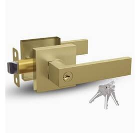 Mega Handles 850020756117 Entry Single I Lever Door Handle And Cylinder