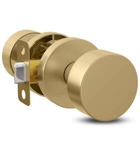 Mega Handles 850020756667 Buena Passage I Gold Door Knob For Hallway Closet And Bathroom Reversibl