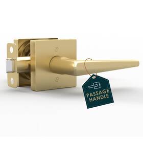 B0bx9wrt3t Mega Handles Schein Passage Door Handle No Lock Reversible Gold