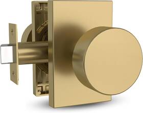 Fbm-laura-pa-sb-1 Mega Handles Laura Passage Door Knobs - 1 Pack Reversible Interior
