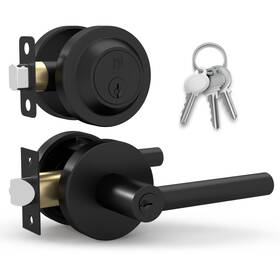 Ronn-co-mb-1 Mega Handles Ronn Entrance Combo Entry Lever Door Handle And Single Cylinder Deadbolt Loc