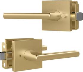 Sle2rsb Mega Handles Passage I Lever Door Lock Handle Set For Closet 5 Inch 1 Pack Gold