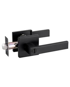 Mendock 850068594351 Privacy Door Handle Keyless Greenshield Lock Set Heavy Duty Reversible Inter