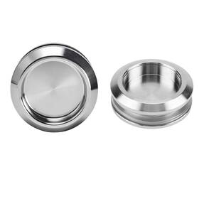 Mewuthede 616814548401 2pcs Stainless Steel Shower Enclosure Glass Door Sliding Knob Bathroom Round