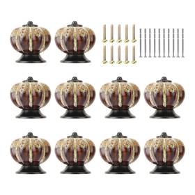 Mgoodoo Sz070030013653rk-1-u10 10pcs Pumpkin Knobs 1.57ftft Ceramic Decorative Kitchen For Cabine