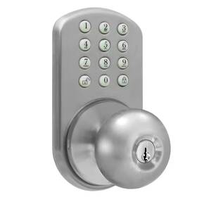 Milocks 313103831861 Electronic Door Knob Single Cylinder Glowing Keypad Pad Intruder Entry Alarm New