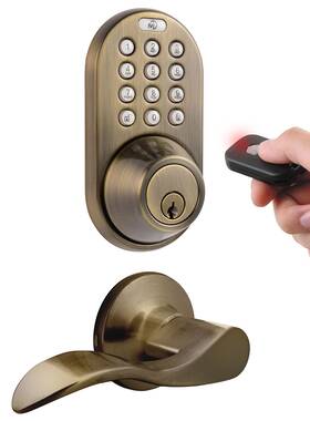 Xfl-02aq Milocks 632898000284 Digital Deadbolt Door Lock And Passage Lever Handle Combo With Keyle