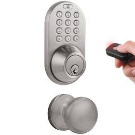 Xfk-02sn Milocks 632898000499 Digital Deadbolt Door Lock And Passage Knob Combo With Keyless Entry