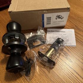 Hlk0103u10b Miseno Buchanan Tulip Privacy Door Lock Set - Oil Rubbed Bronze