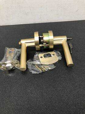 Mlk1012sb Miseno Elkton Satin Brass Keyed Entry Door Lever