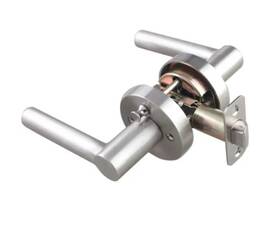 Mlk3012sn Miseno Elkton Round Rod Privacy Door Lever Set - Satin Nickel