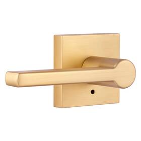 Mlk3022xsb Miseno Mlk3022x Lorton Flat Bar Privacy Door Lever Set - Brass