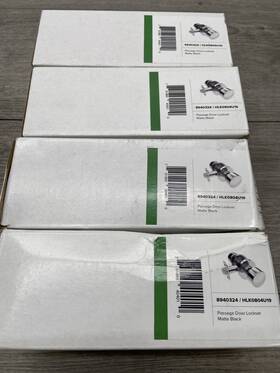 Mlk4080bk Miseno Tuscora Shaker Passage Door Knob Set Of 4 Black
