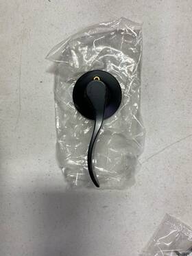 Mlk7011bk Miseno Torry Wave Left Non-turning Door Lever - Matte Black