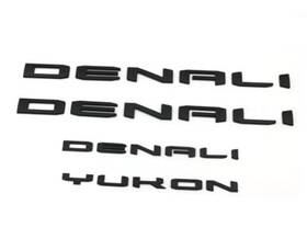 Mnneryss Tl008 4pcs Door Rear Denali Yukon Emblems Letters Compatible With 2021 Matte Black