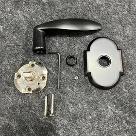 L3-r3-4290-lh-tb Montana Forge Left Handed Single Dummy Door Knob Set Black