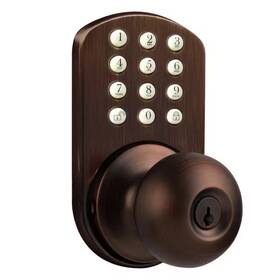 Morning Industry 445057351393 Oil-rubbed Bronze Touch Pad Electronic Entry Door Knob