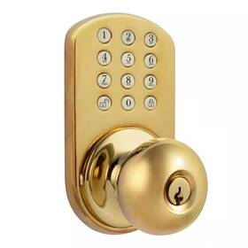 Morning Industry 744110475074 Brass Touch Pad Electronic Entry Door Knob