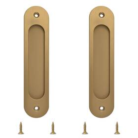 Morobor W-mf002491-us Oval Recessed Sliding Door Pulls 2pcs Bronze Gold Flush Pull Aluminu