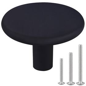 612a-lg Mumu 20 Pack 1.65 Inch Kitchen Cabinet Handles Round Matte Black Dresser Drawer Kn