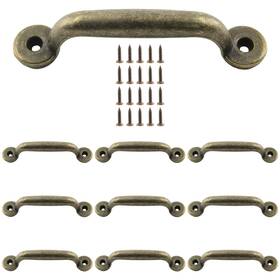 Qzd175 Murtenze 10 Pcs Bronze Gate Pulls Antique Pull Handles Round Zinc Alloy Slid