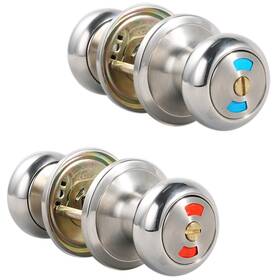 Mutex 749363931223 Bathroom Door Lock Knob Color Indicator For Vacant Or Occupied In Use