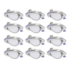 Sl4-550sw-12bn4k Nadair Led Slim Recessed Light 12-pack Brushed Nickel 12
