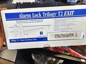 Etdl27s1g26dm99 Napco Exit Trim Lock Straight Lever With Keypad Satin Chrome