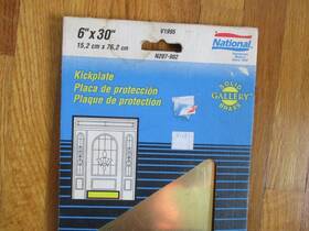 207-902 National Hardware Brass Kickplate 6 Inch X 30 1997 Nos