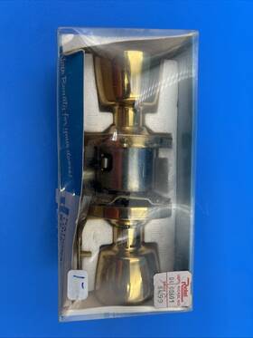 5284 National Lock Vintage Interior Door Knob Brass Nos Made In Usa