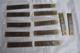 3825-001 National Lock - Amerock Vintage Lot Of 12 Antique English Cabinet Knob Backplates