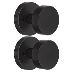 Naubea 658359051671 2 Pack Matte Black Dummy Door Knob Interior Knobs For Bifold And