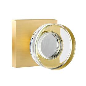 Naubea 658359055556 2 Pack Crystal Dummy Door Knob Gold Knobs Interior Satin Brass Doo
