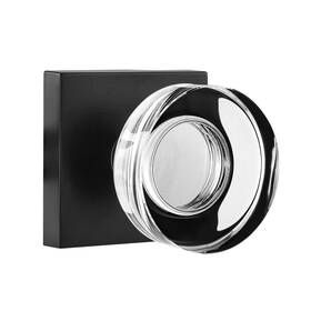 Naubea 658359055631 4 Pack Glass Dummy Door Knobs Square Inactive One-sided Crystal K