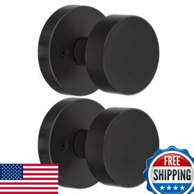 B0cfpg137l Naubea 2 Pack Matte Black Dummy Door Knobs Bifold Closet Heavy Duty