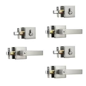 Ncl Hardware 724087878993 3 Pack Keyed Entry Door Lever With Single Cylinder Deadbolt Differ