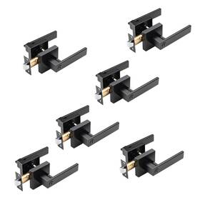 Ncsen 792105610191 6 Pack Matte Black Privacy Door Handles Interior Knobs For Bed An