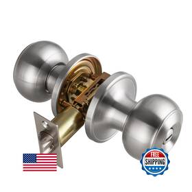 B0dc68jm6p Ncsen Brushed Nickel Bed Bath Privacy Door Knob Keyless Round Doorknob