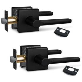 Newbang 131637266249 2pack Hall/closet Lever Handle Lock In Aged Matt Black- Door H