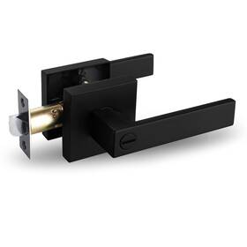 Ushtl01-bm-bk-1p Newbang Hardware 1 Pack Square Heavy Duty Privacy Door Lever Handle In Matte
