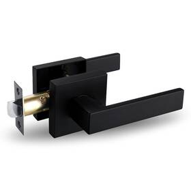 Ushtl01-bm-ps-1p Newbang Hardware 1 Pack Square Keyless Passage Door Lever Handle In Matte Black Finish Ushtl01